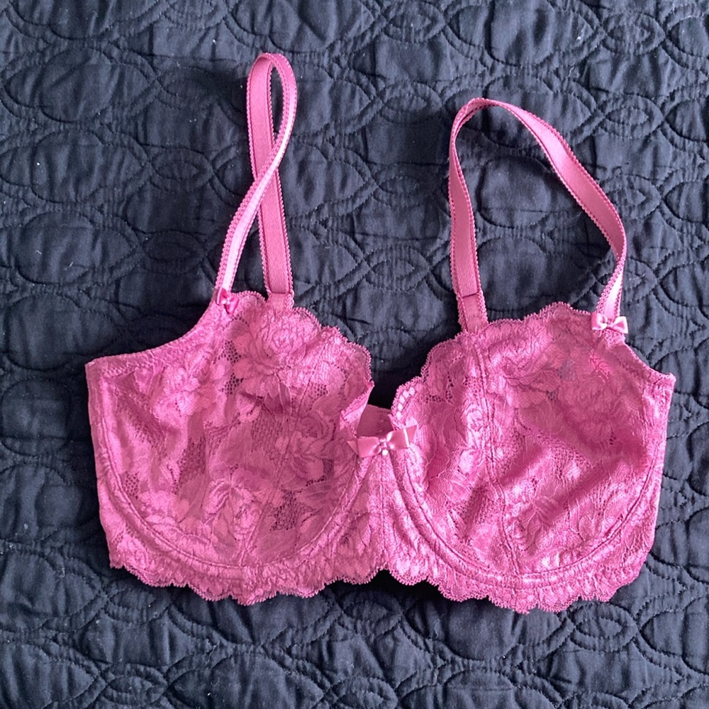 Pink Lace Women's Bra